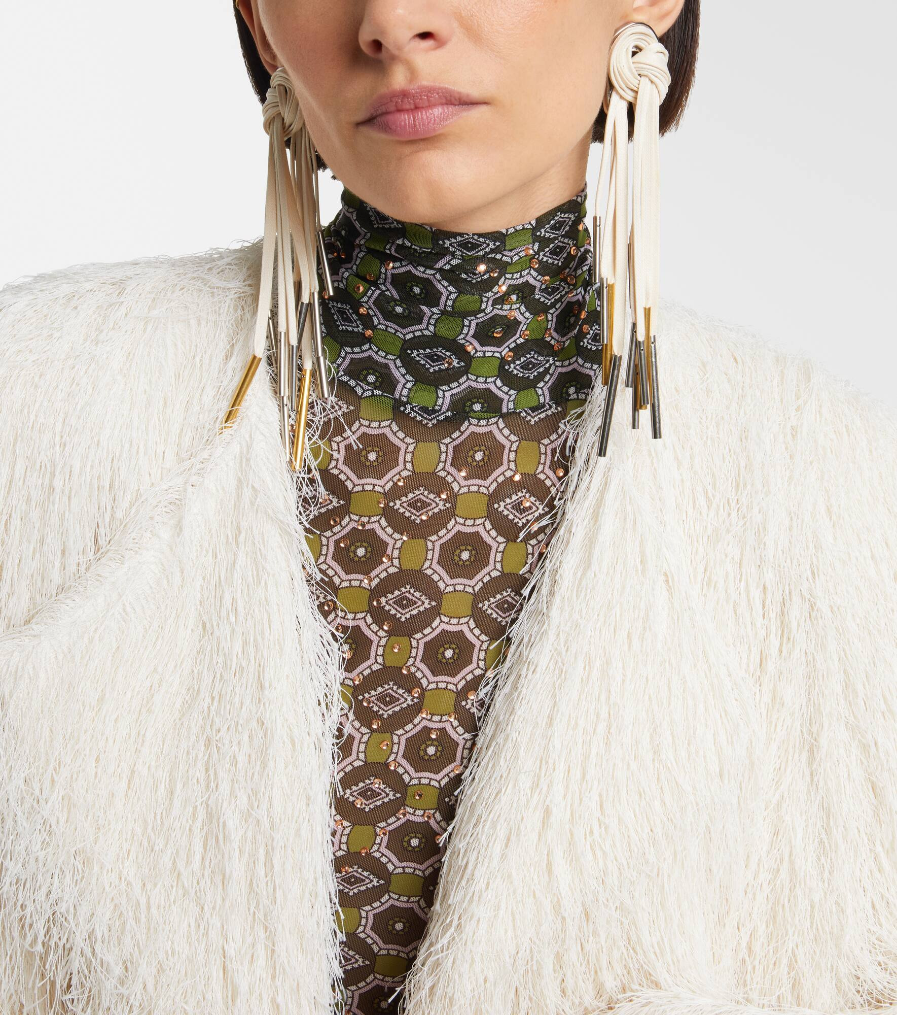 Cotton drop earrings - 6