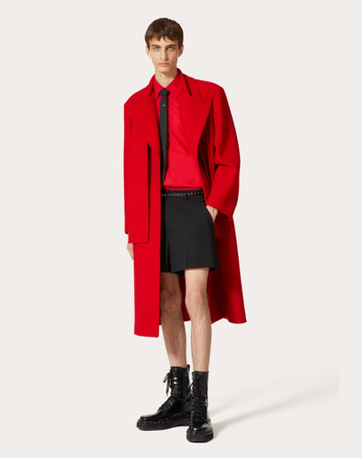 Valentino DOUBLE-BREASTED WOOL COAT WITH SCARF COLLAR outlook