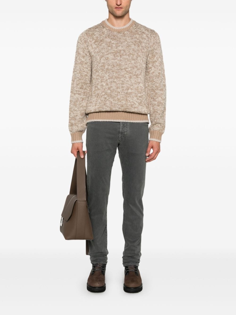 marl-knit sweater - 2