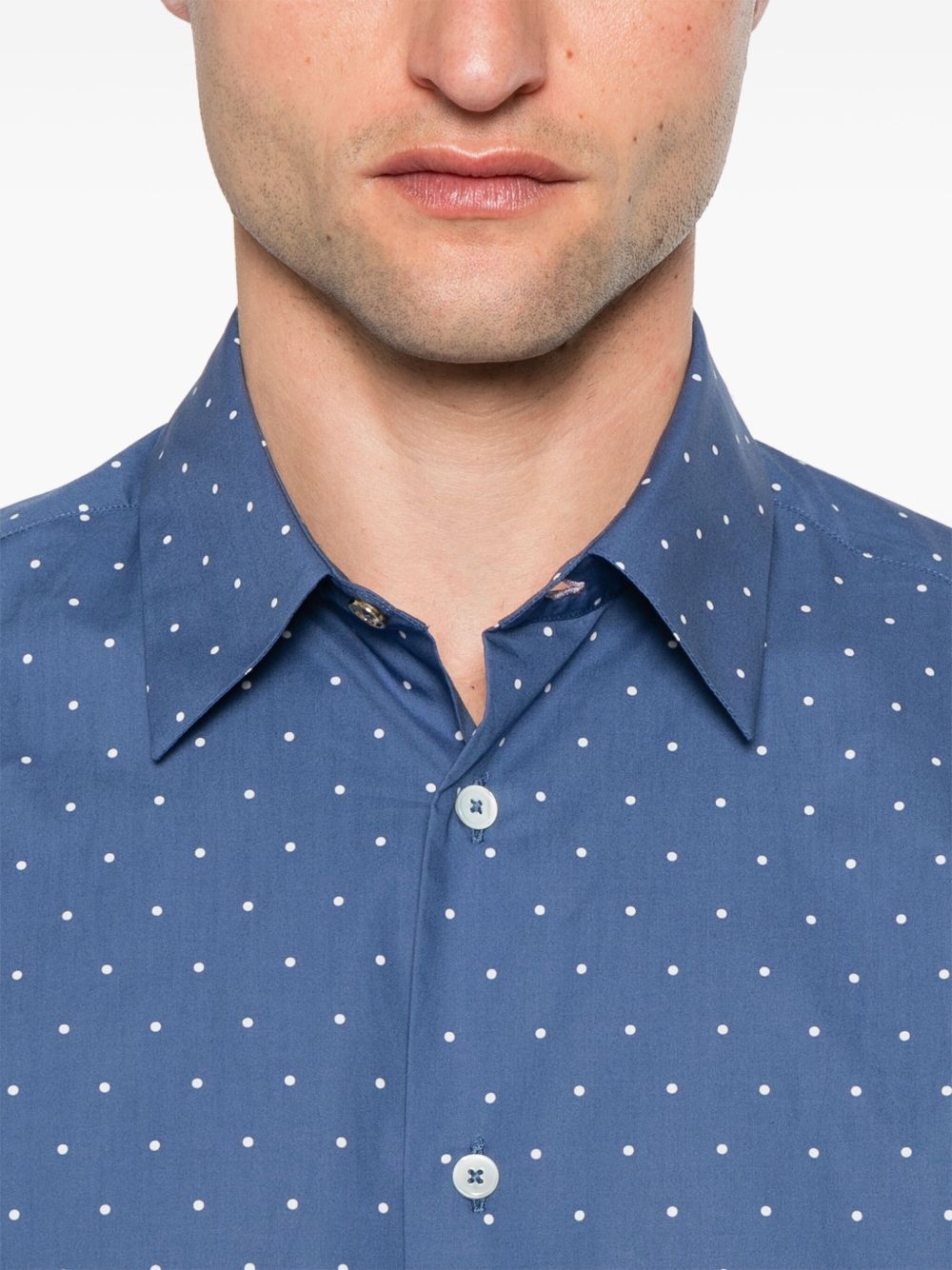 polka dot-print shirt - 5