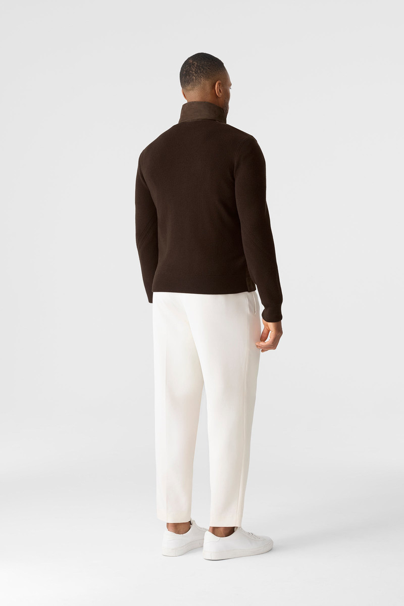 LANDEN Mixed-Media Suede Jacket 4