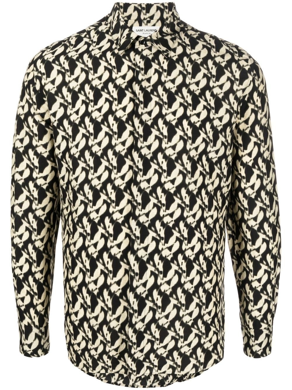 abstract-print cotton shirt - 1