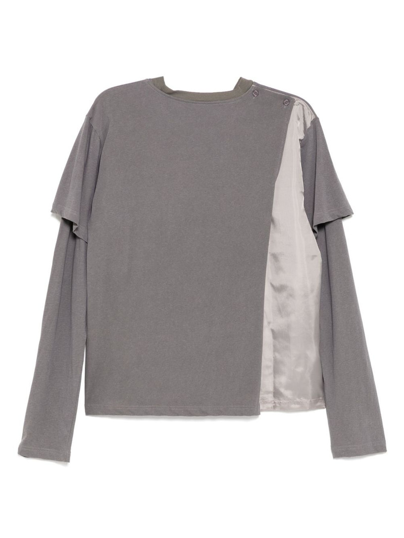 pushBUTTON sleeve layered T-shirt outlook