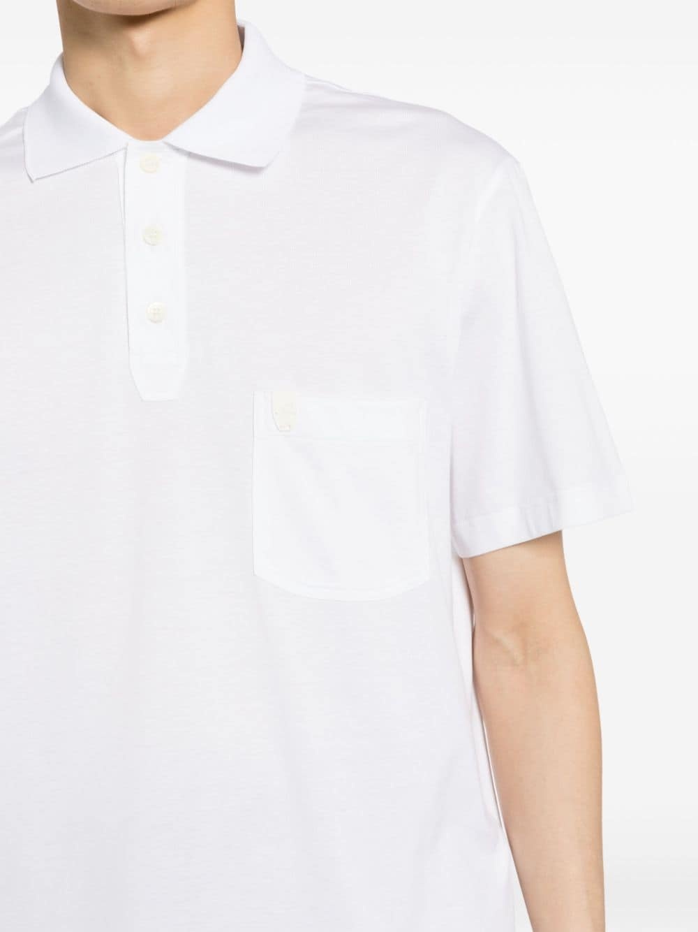 logo-tag cotton polo shirt - 5