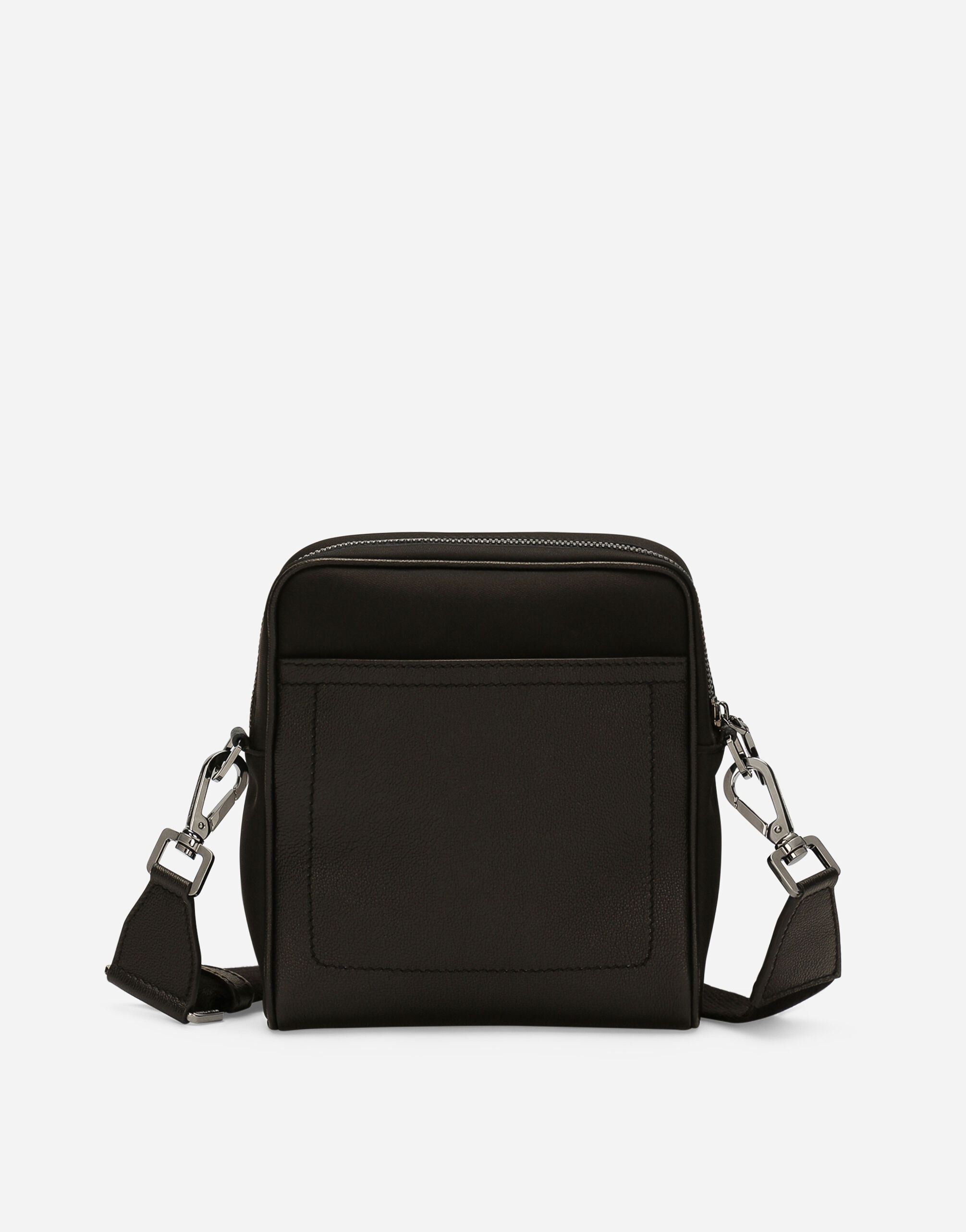 Grainy calfskin and nylon crossbody bag - 4