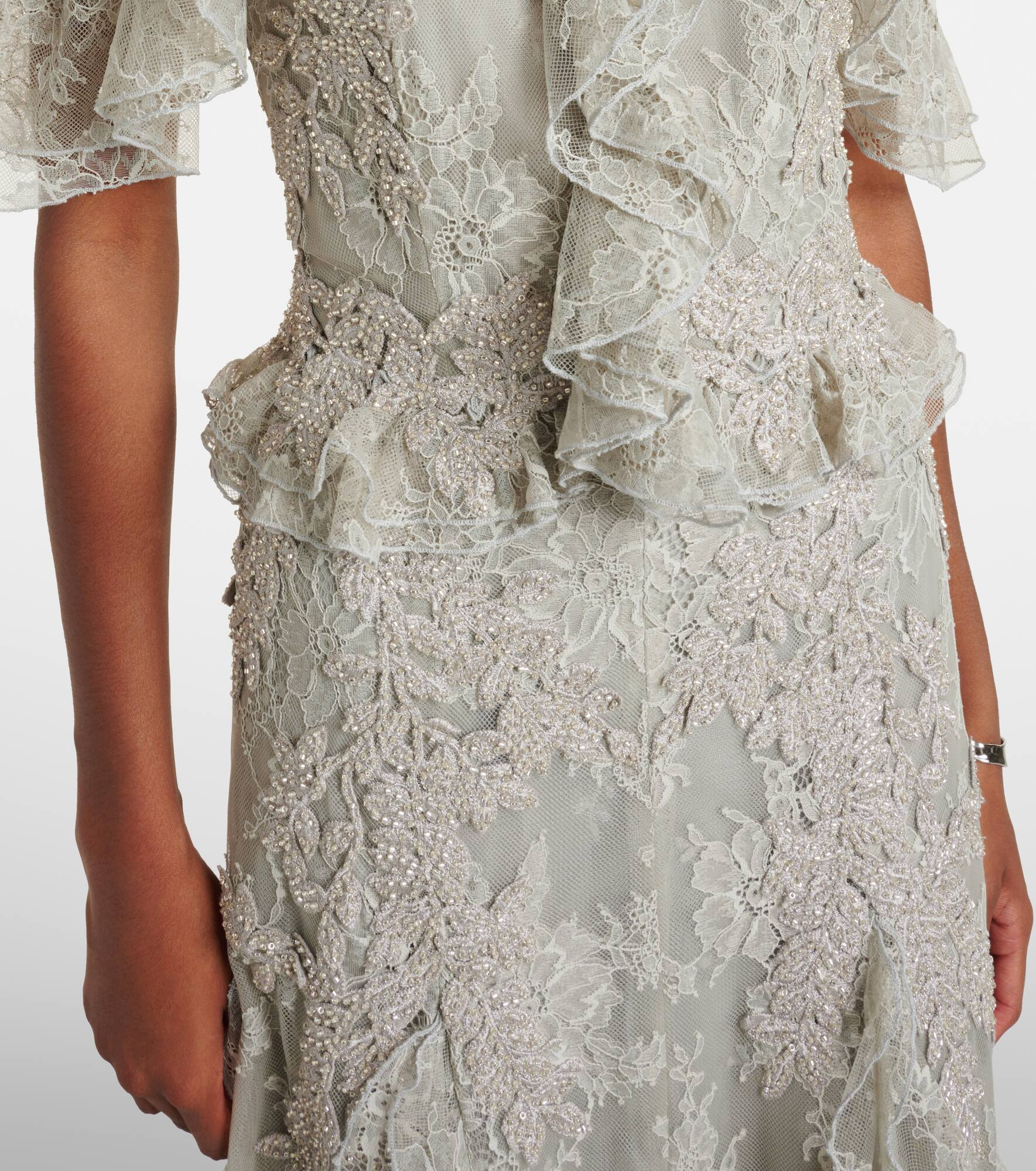 Rhodine embellished halterneck lace gown - 5