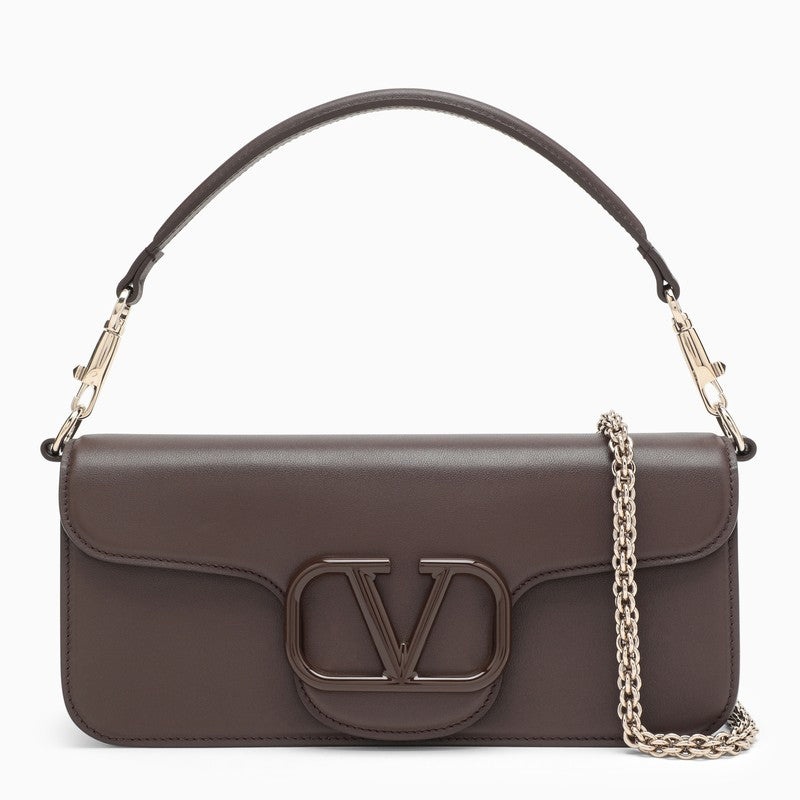 Valentino Garavani Medium Roman Stud The Shoulder Bag in Nappa with Chain Woman Ivory Onesize