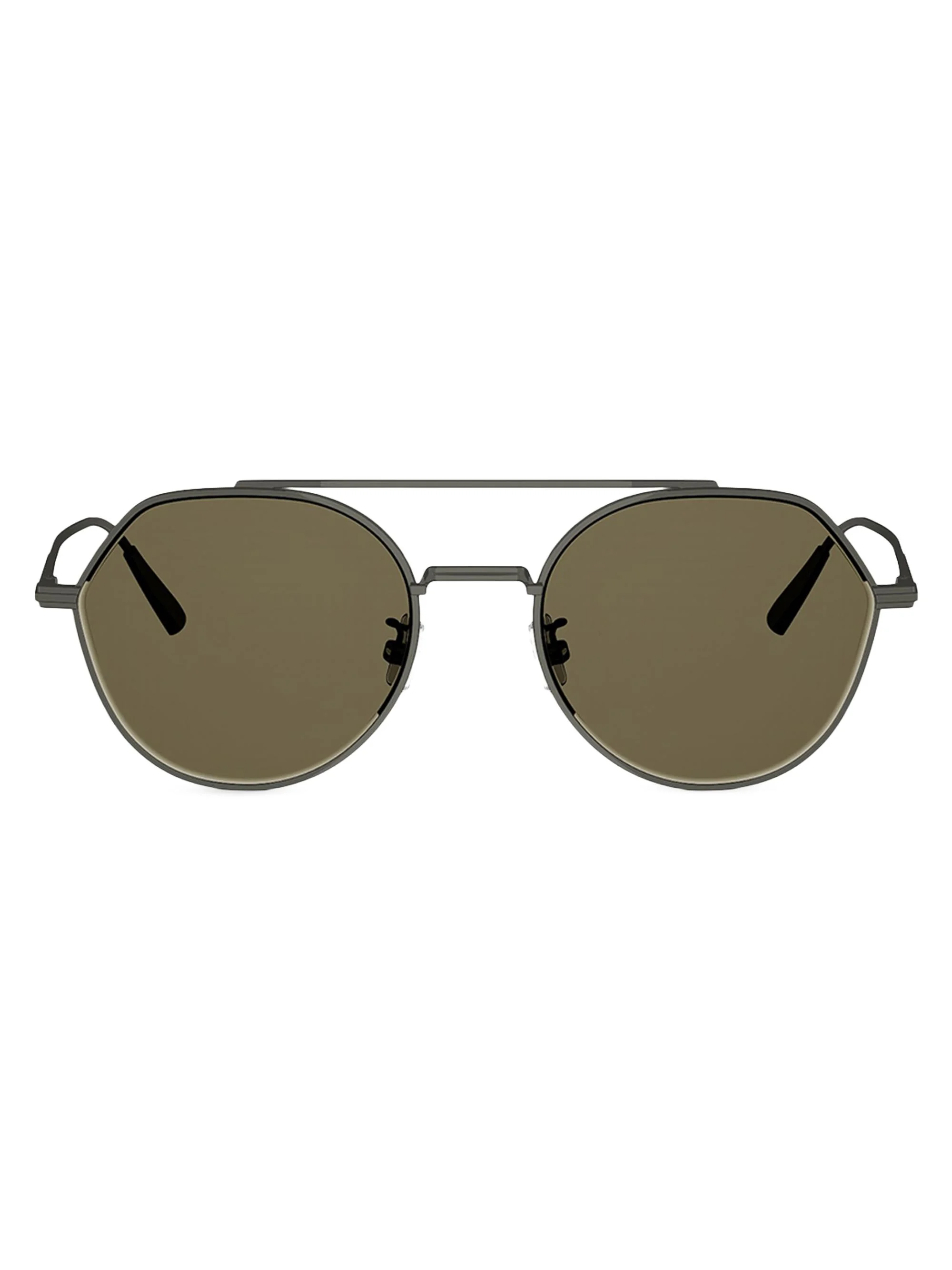 Men's DiorBlackSuit R6U 54MM Round Sunglasses - Dark Ruthenium Brown - 1
