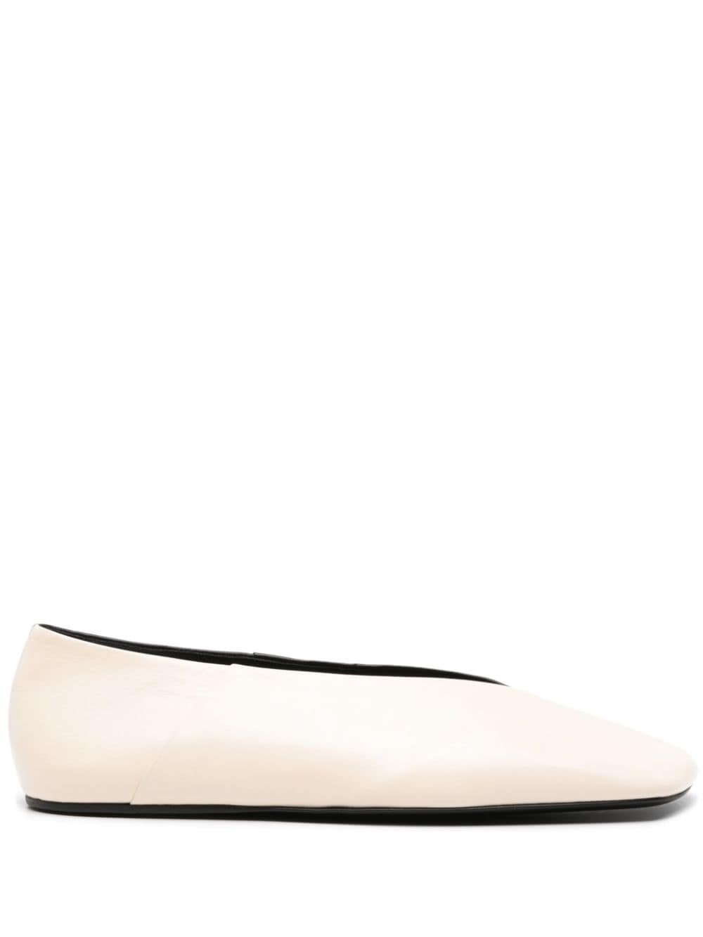 colour-block leather loafers - 1