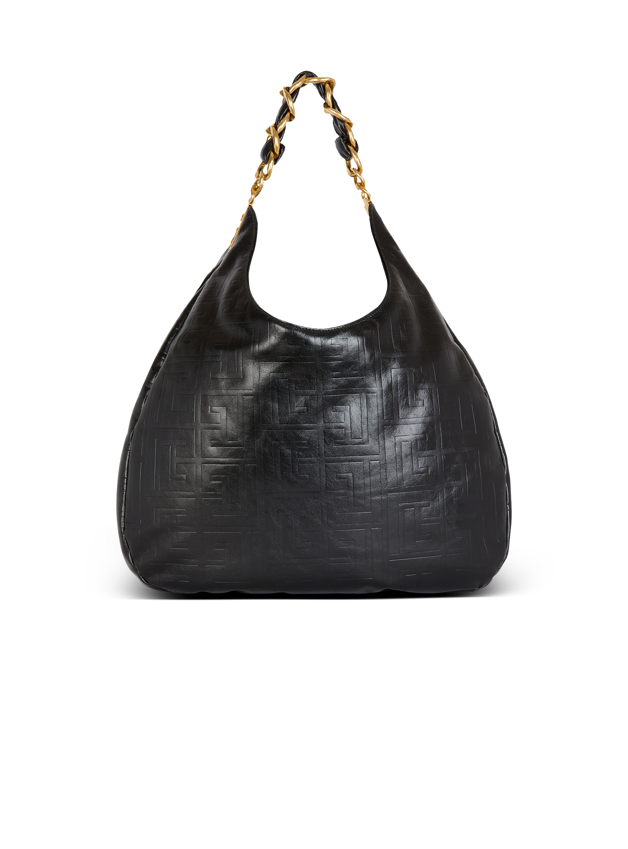 1945 Soft Hobo crinkled leather tote bag with monogram - 4