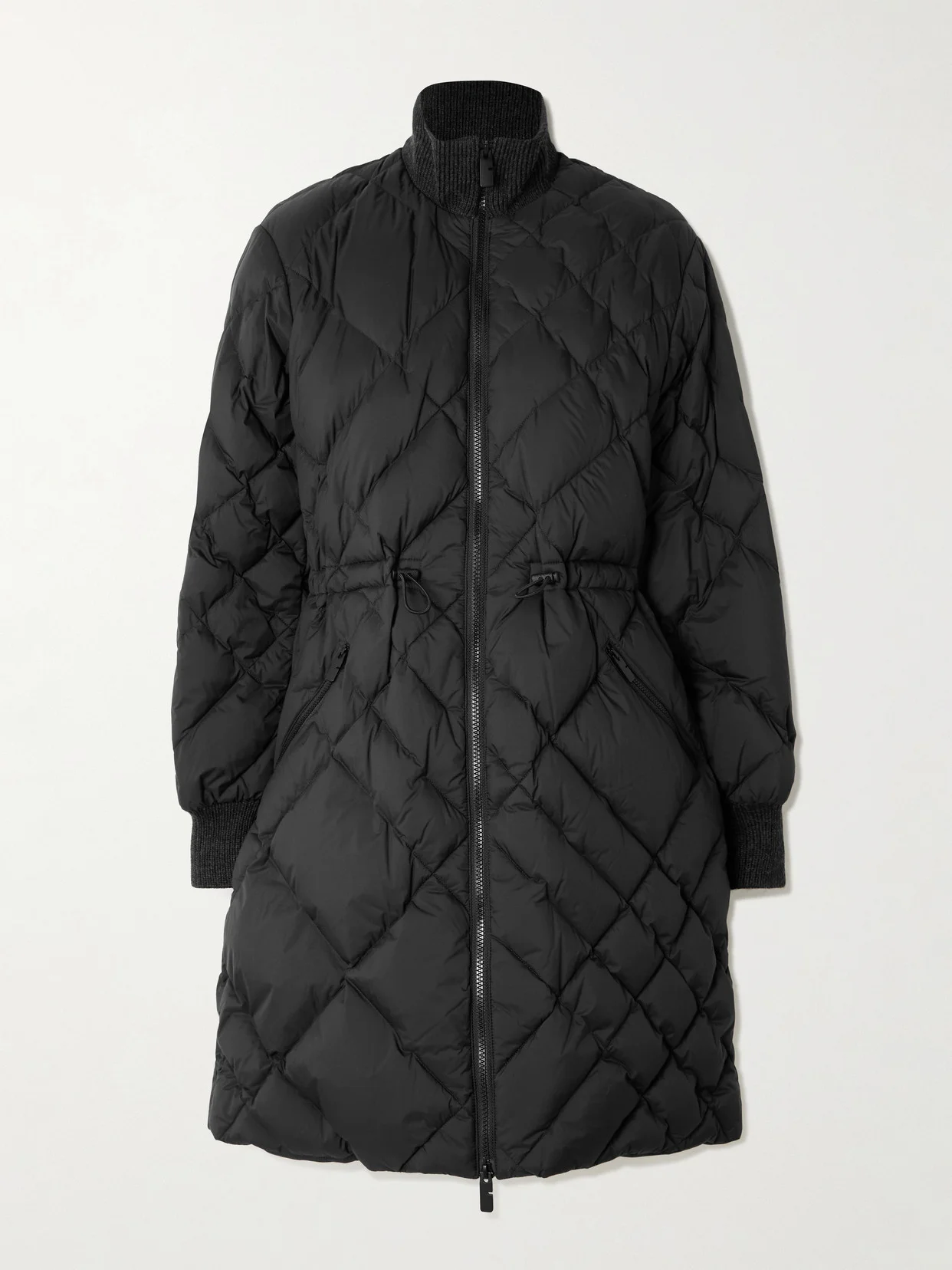 Appliquéd Leather-trimmed Padded Quilted Shell Down Jacket - 1