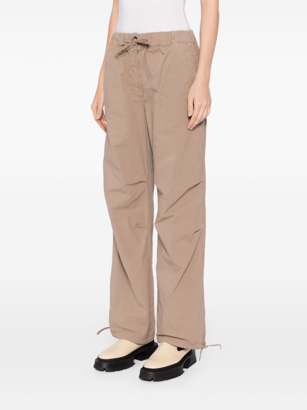 washed corduroy straight-leg trousers - 3