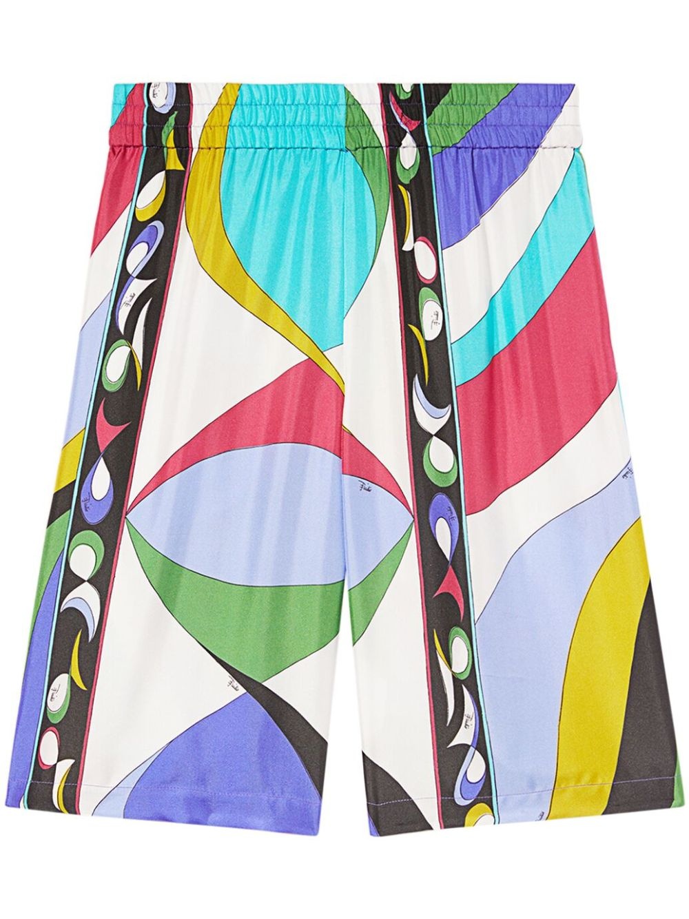 abstract-print knee-length shorts - 1