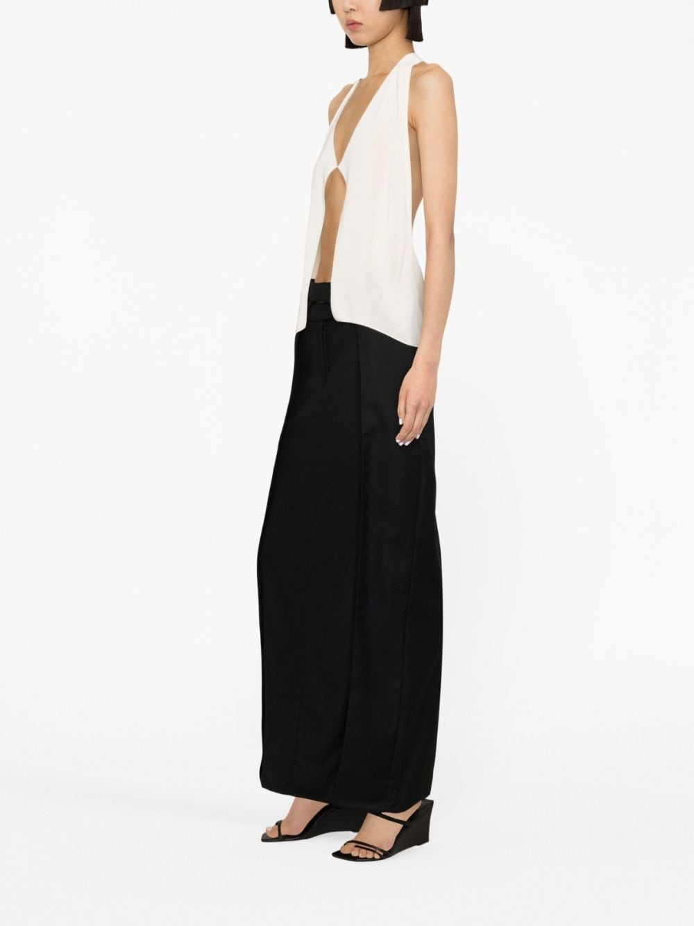 Fera pleated wool maxi skirt - 3