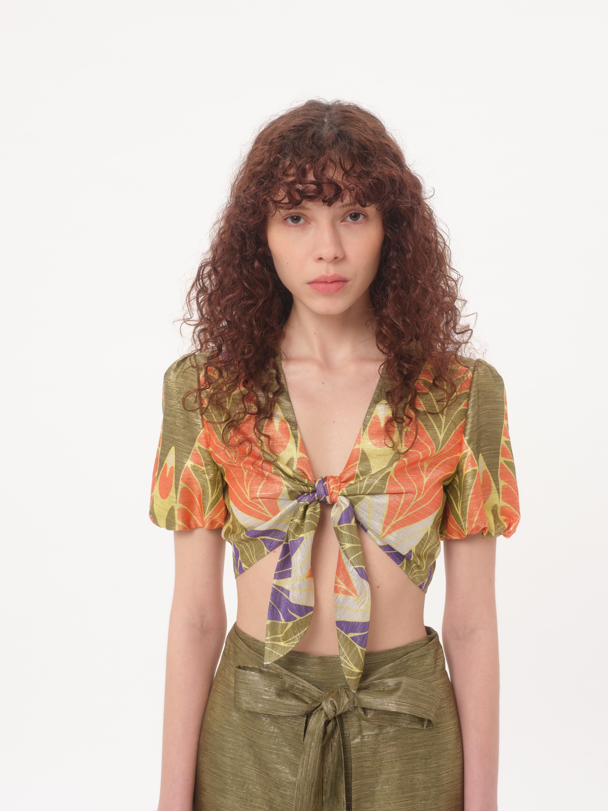 LUREX TOP WITH VOYAGE IMAGINAIRE PRINT - 4