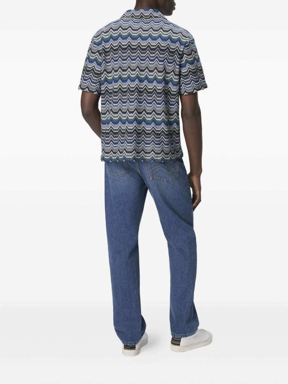 zig-zag short-sleeved shirt - 3