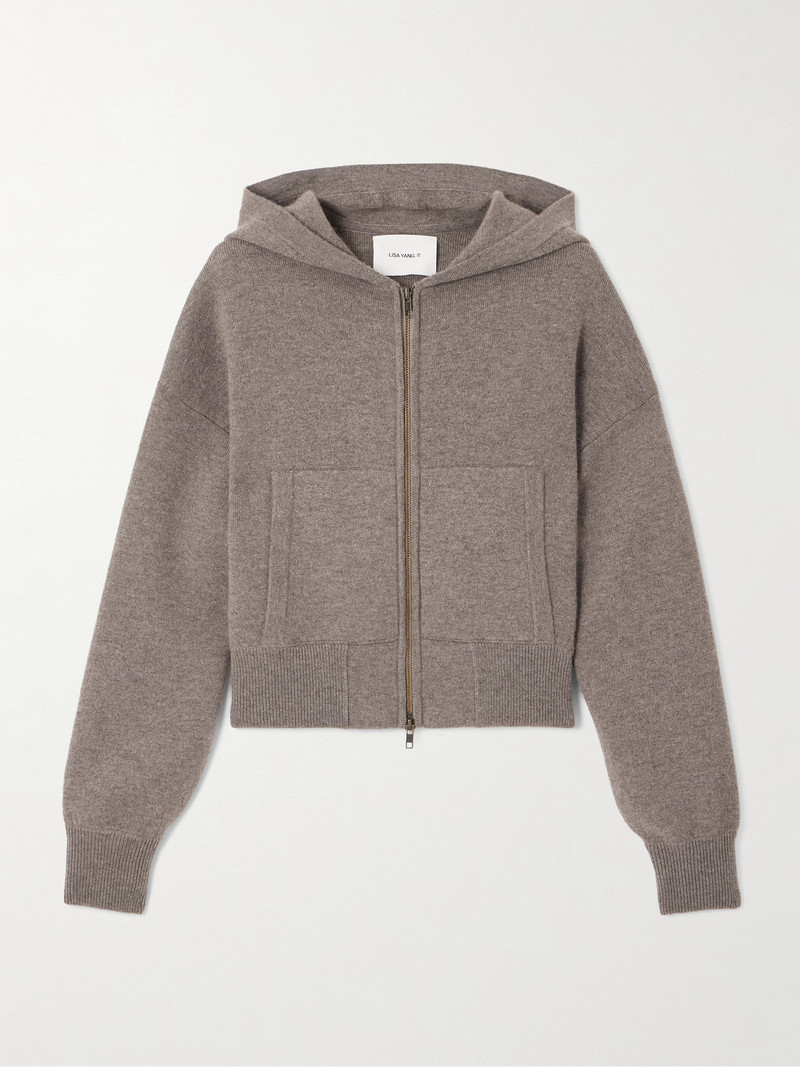Lilia Cropped Cashmere Hoodie 1
