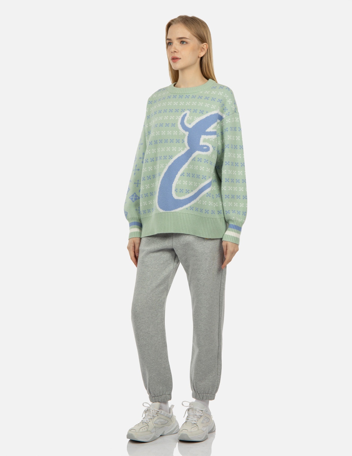 Logo Calligraphy Jacquard Knitted Sweater - 3
