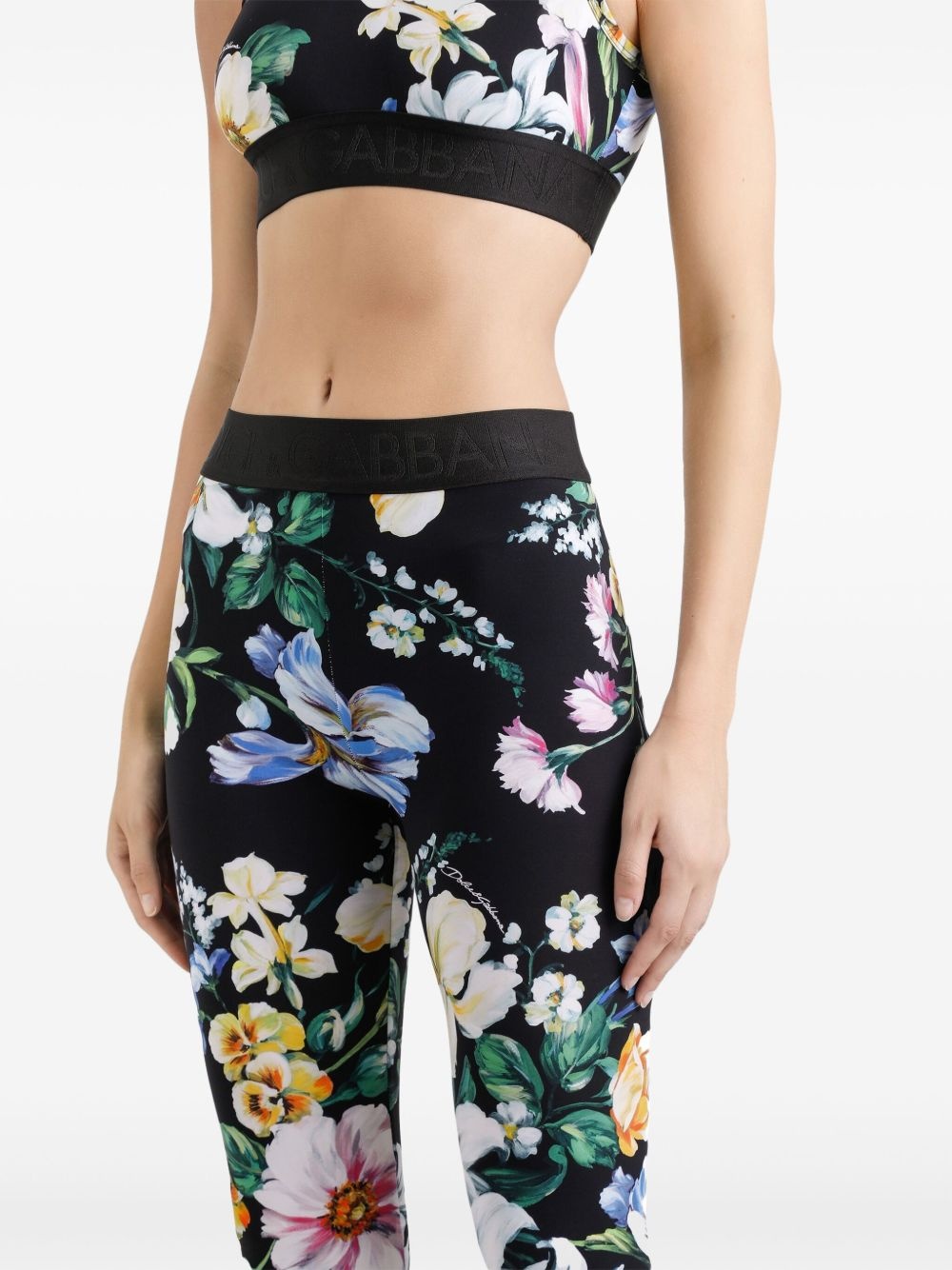 floral-print leggings - 6