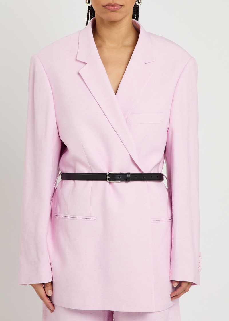 armarium Armarium Rea Belted Slubbed Woven Blazer outlook