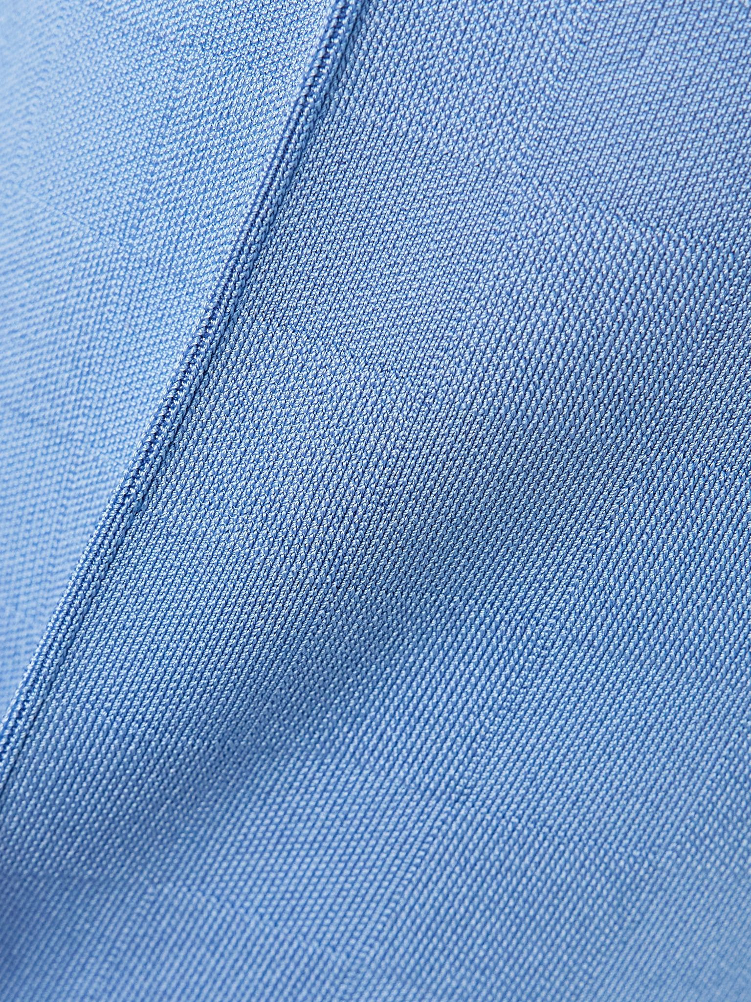 NSFW Jules checked jacquard-knit slim-leg pants Blue - 4