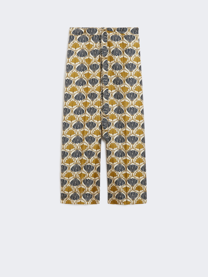 TIMEC Fluid printed silk trousers 1