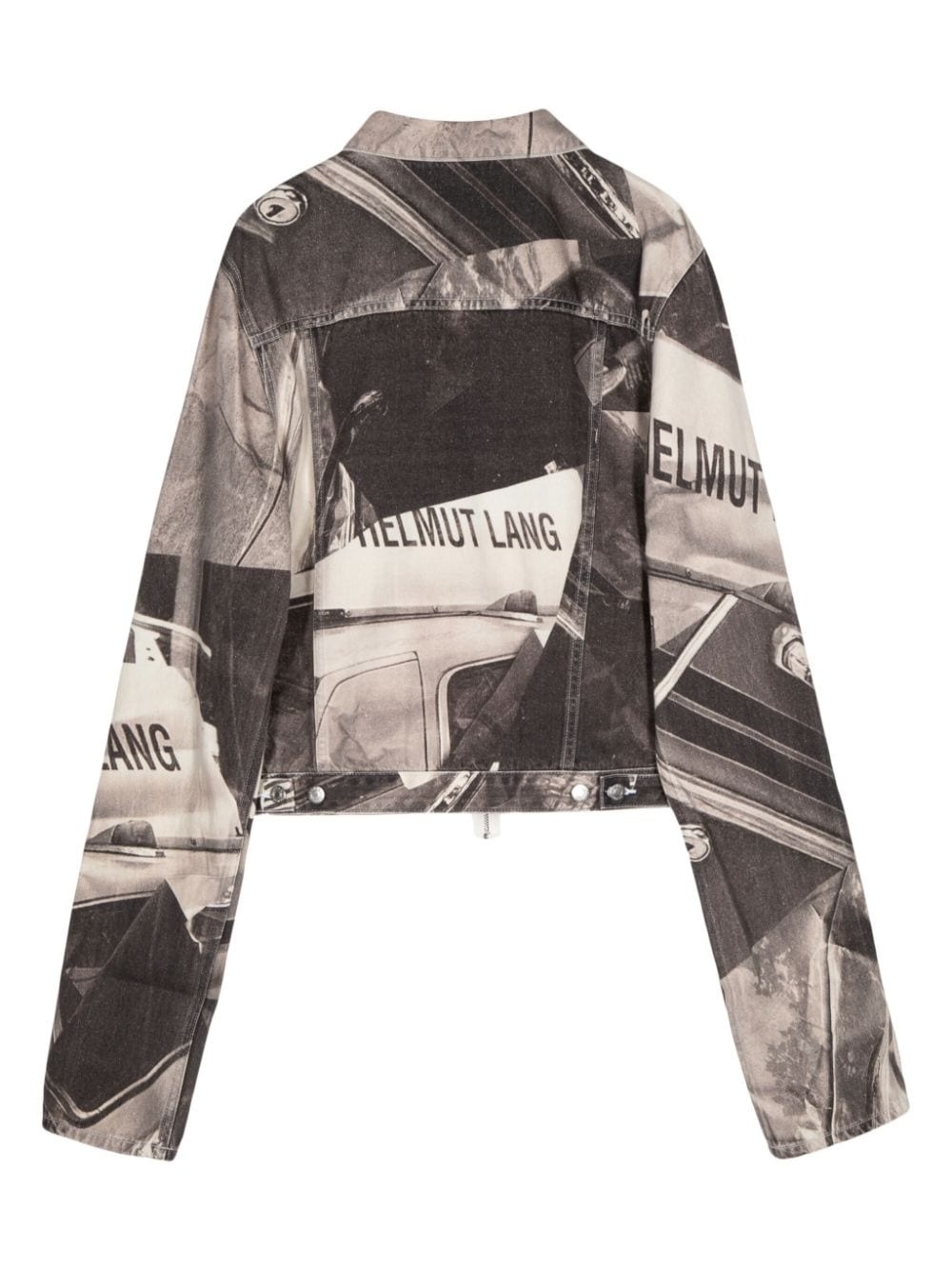 car-print denim shirt jacket - 2