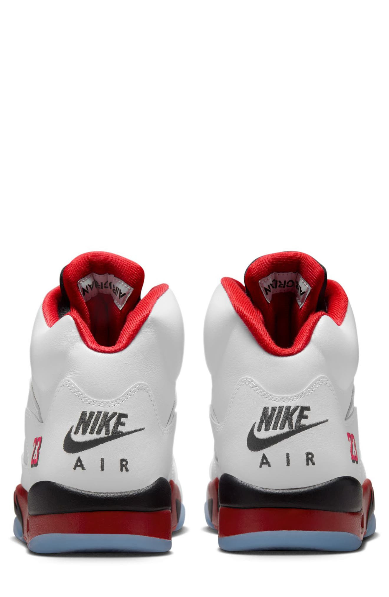 Air Jordan 5 Retro OG Sneaker in White/Fire Red/Black at Nordstrom - 6
