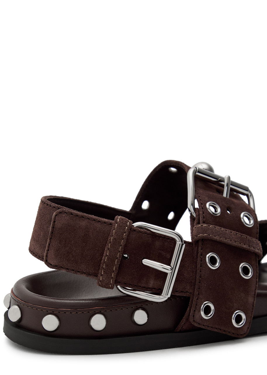 Valentino Nellcote Stud-embellished Suede Sandals - 4