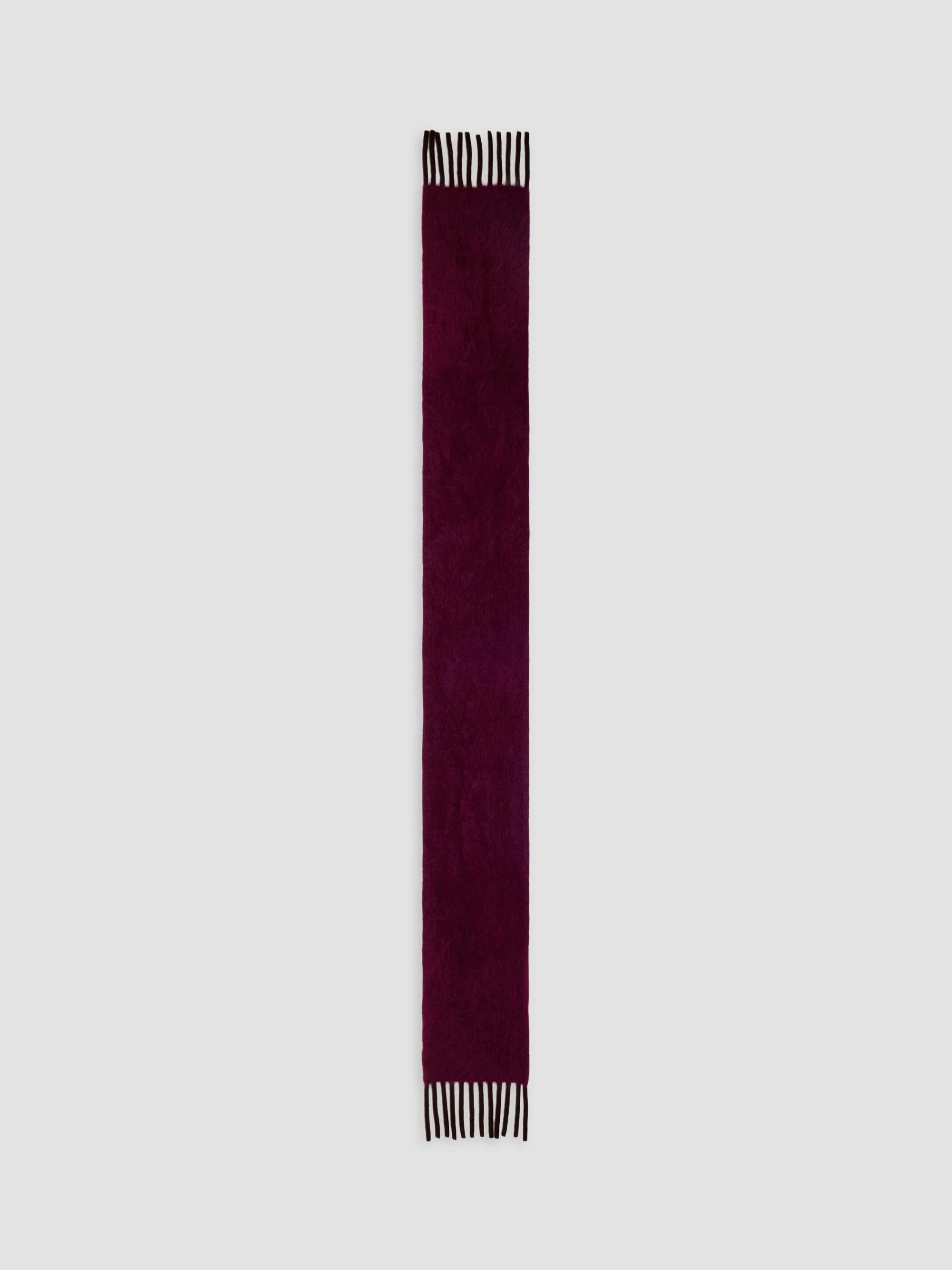 Women's Cashmere Fringed Scarf - Merlot Coffee - 1