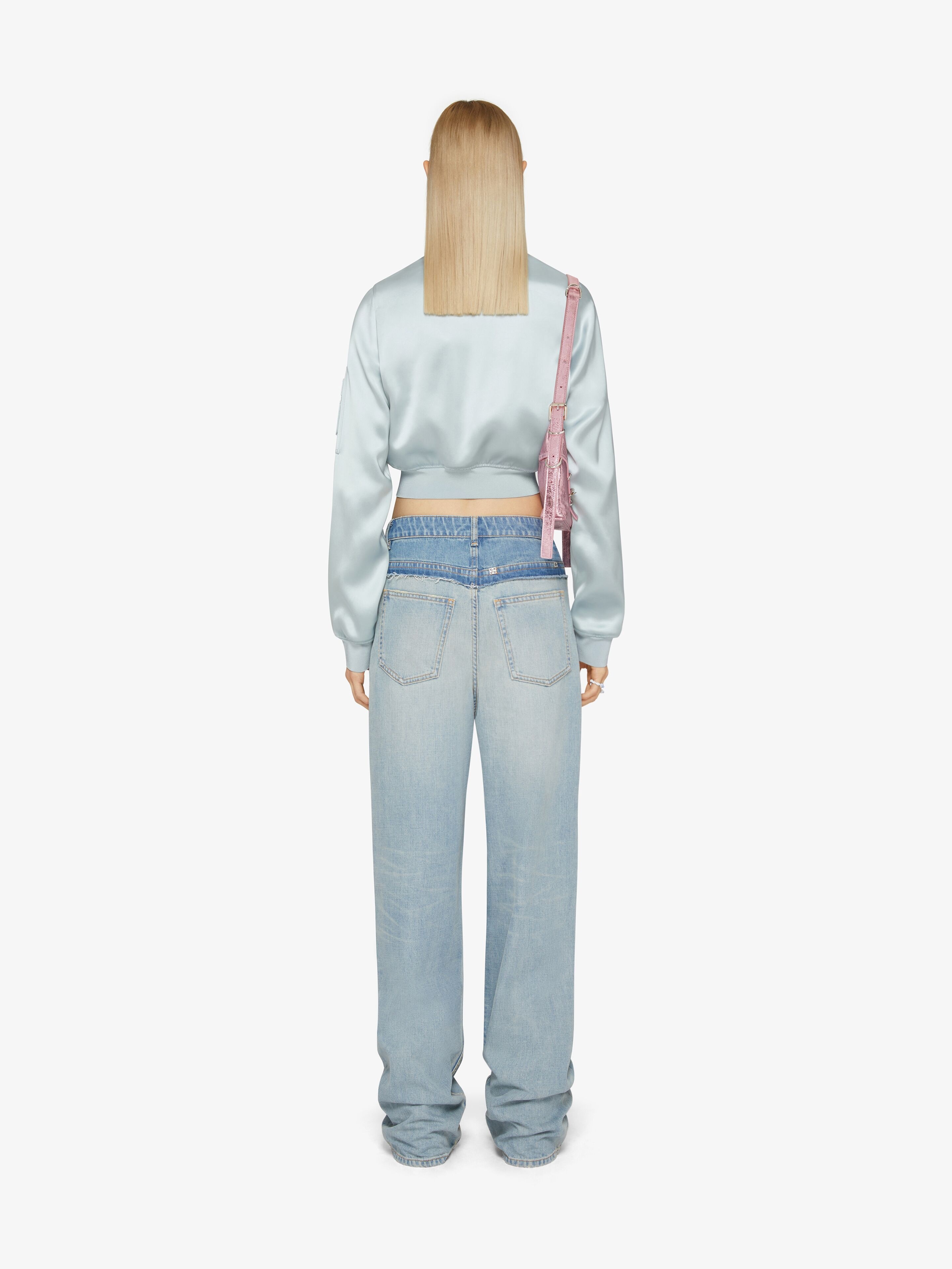 OVERSIZED JEANS IN MIXED DENIM - 4
