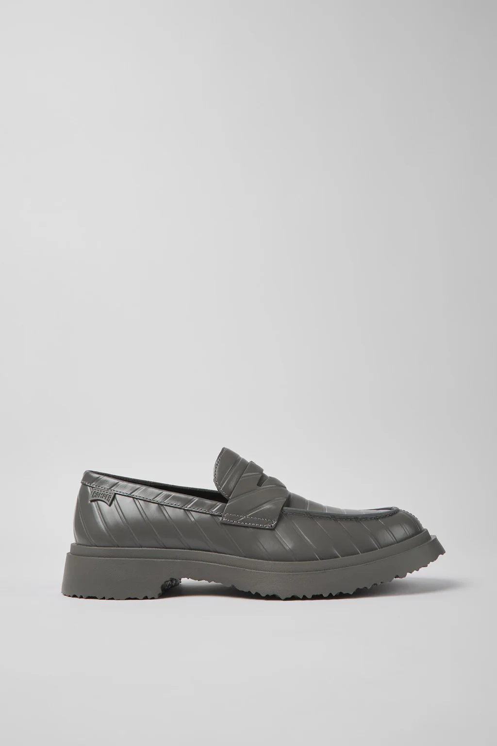 Twins Gray leather loafers for men - 1