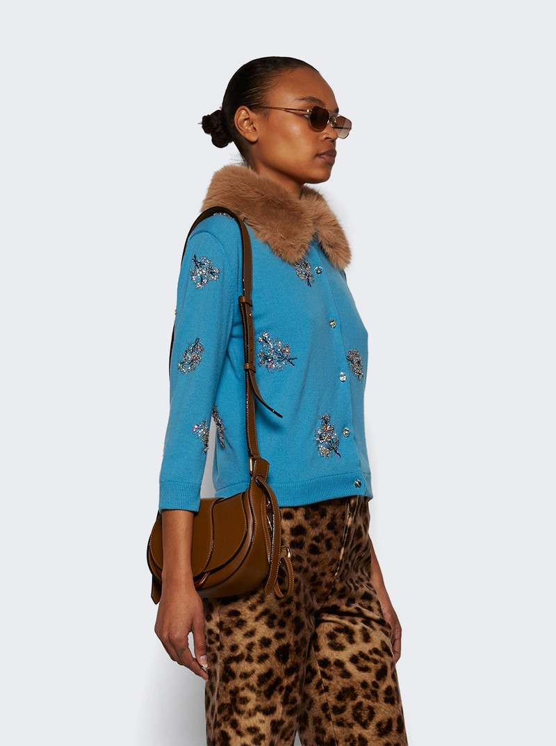 Chloé Small Ride Crossbody Bag In Soft Leather Dark Khaki outlook