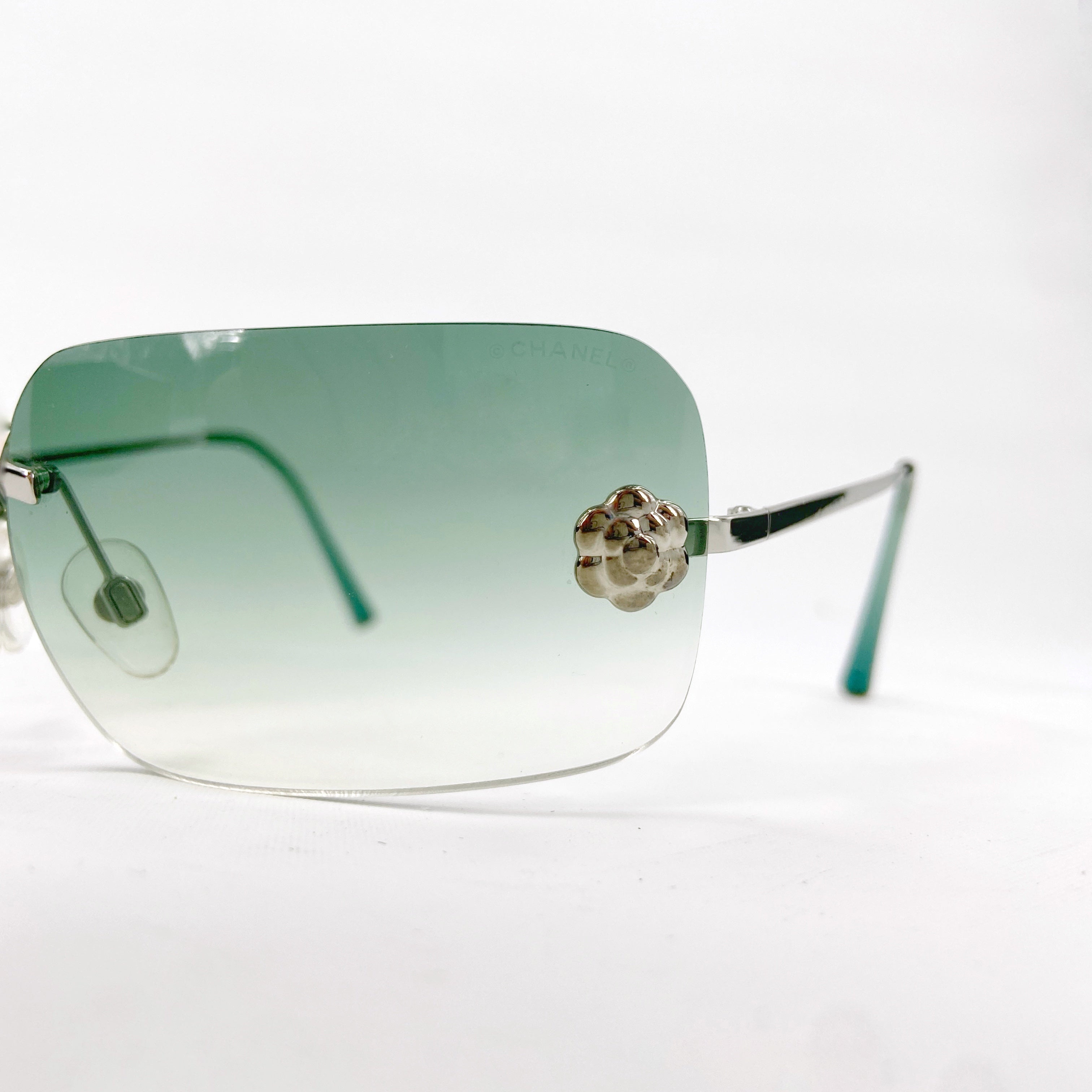 CHANEL Chanel 2000 Y2K Karl Lagerfeld Rimless Teal Ombré  display picture 3