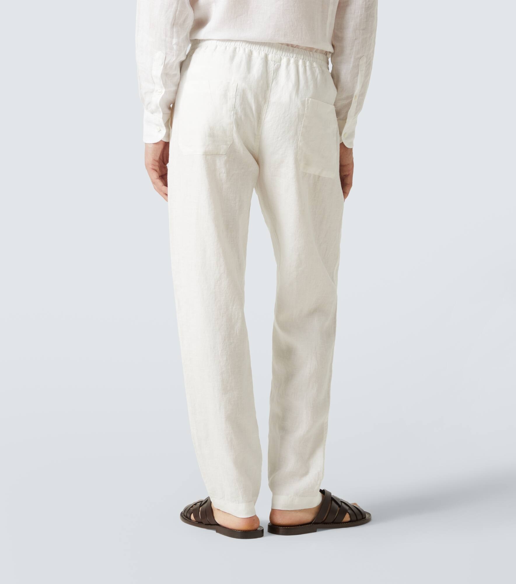 Linen straight pants - 4