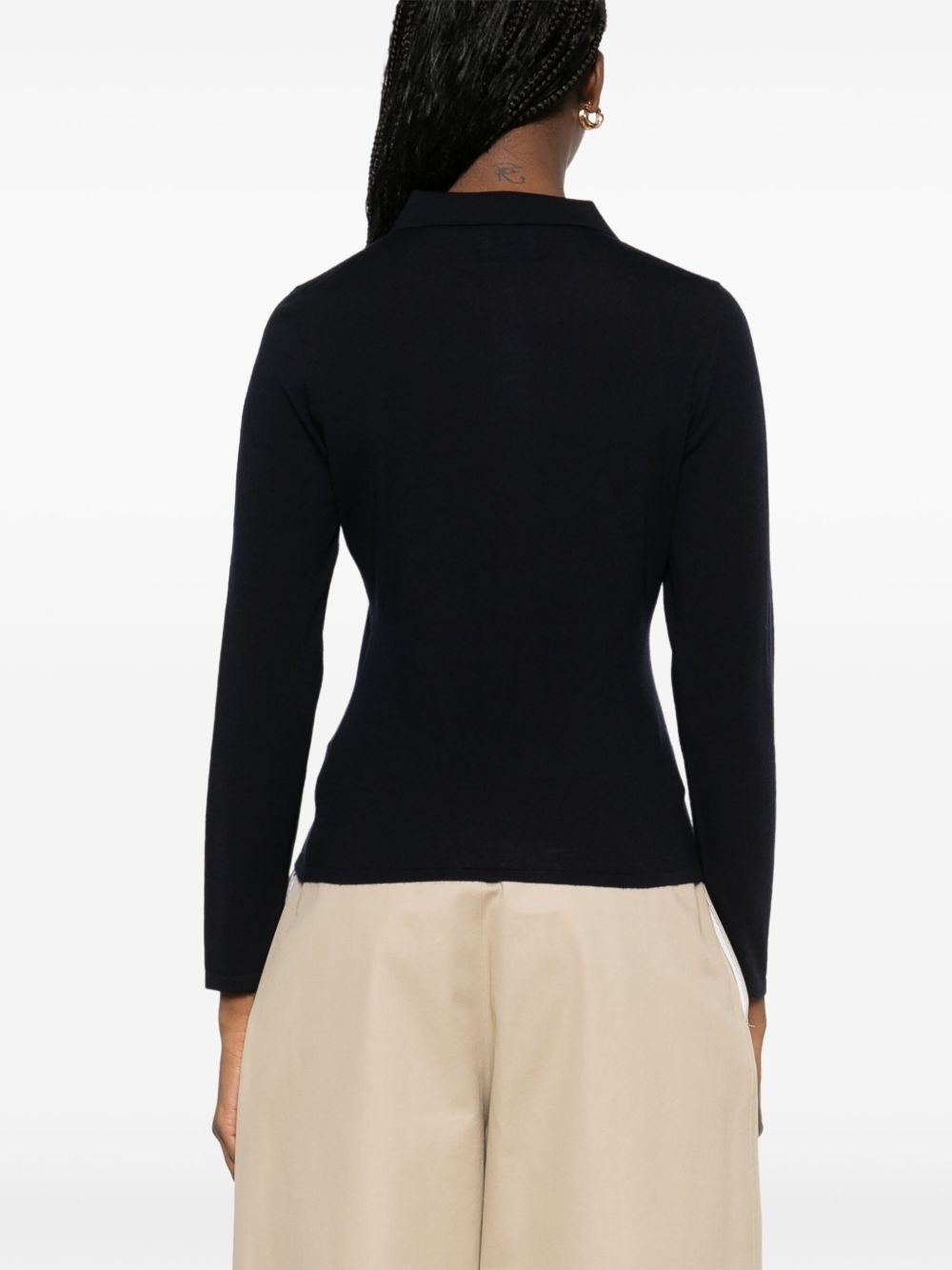 fine-knit polo shirt - 4