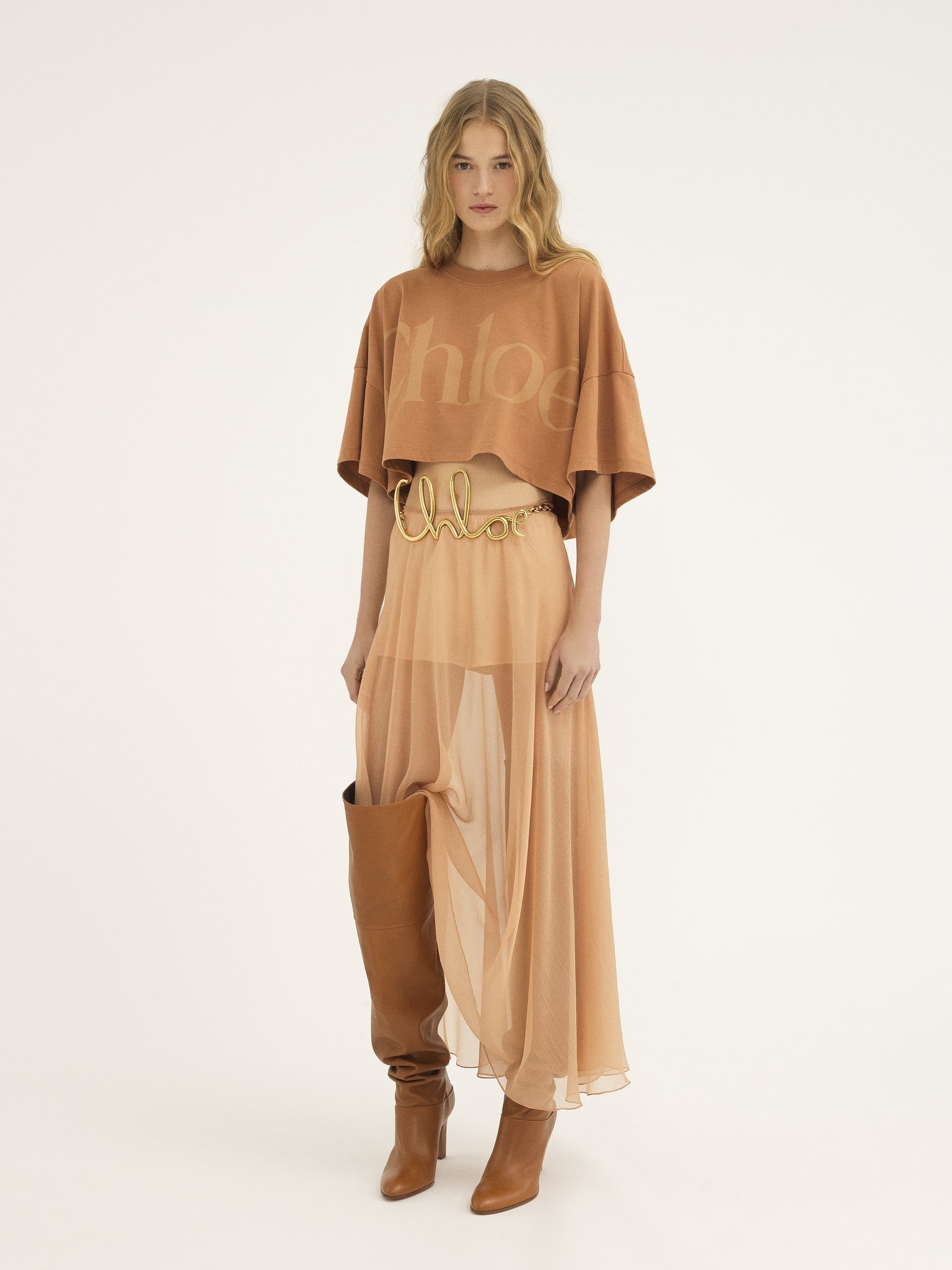 CROPPED BOXY LOGO T-SHIRT IN COTTON JERSEY - 3