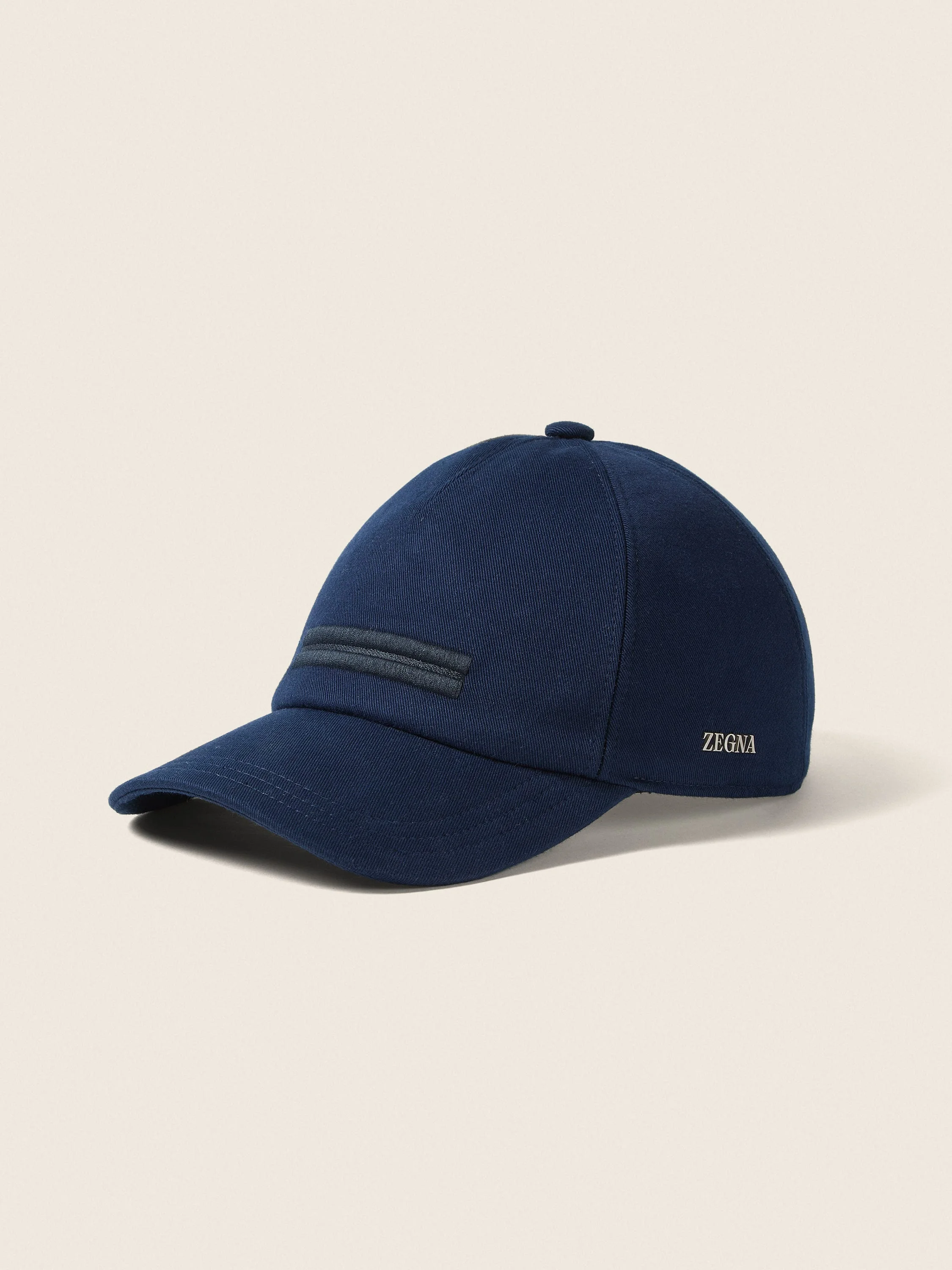 DARK INDIGO BLUE COTTON BASEBALL CAP - 1