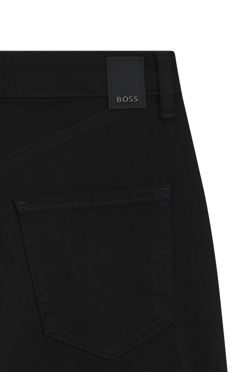 SLIM-FIT JEANS IN BLACK STRETCH DENIM 6