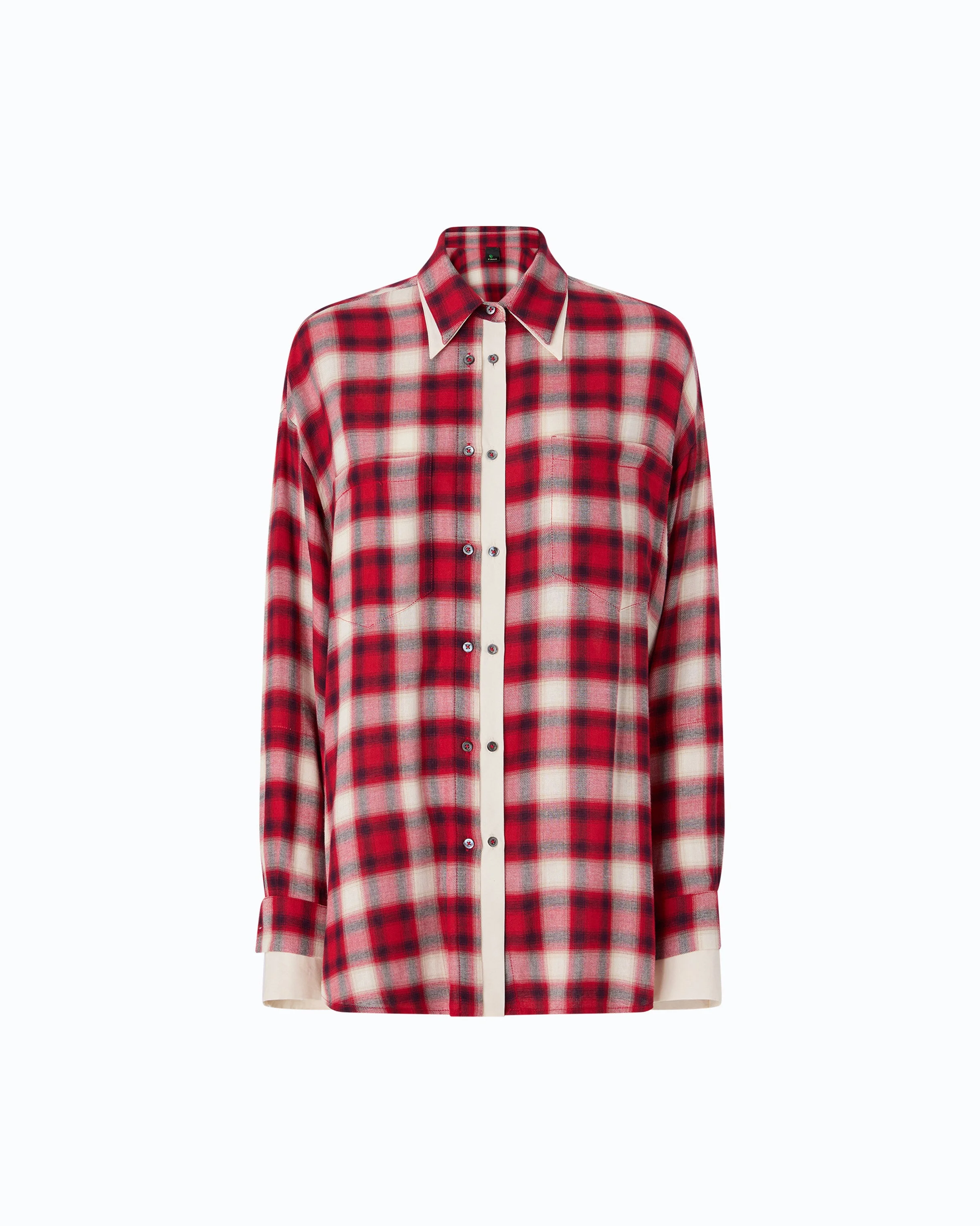 OVERSIZED SHIRT WITH CHECK PATTERN - 1