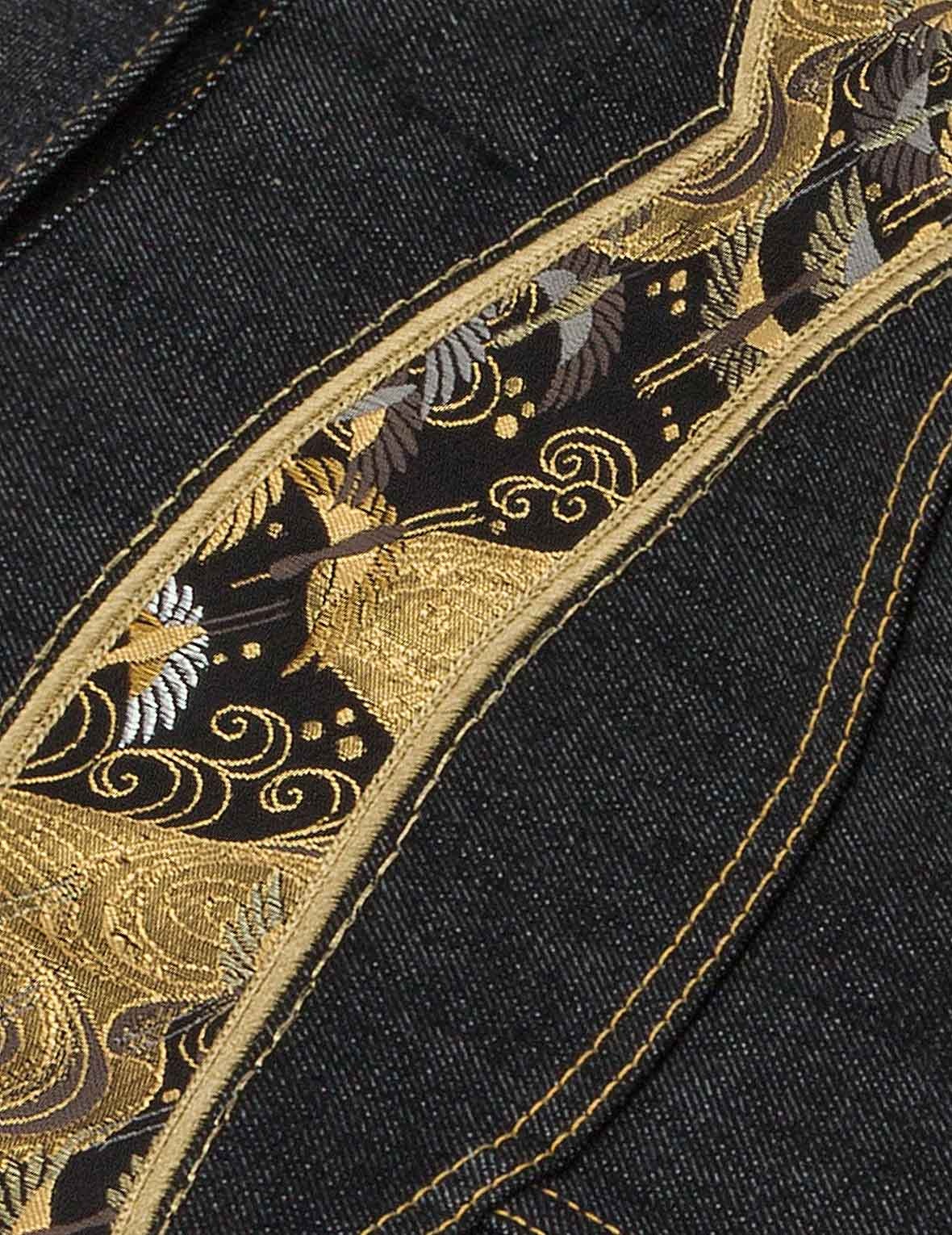 Brocade Daicock Appliqué 
Regular Fit Denim Jacket - 10