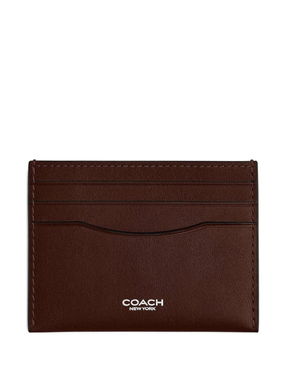 logo leather card holder - 1