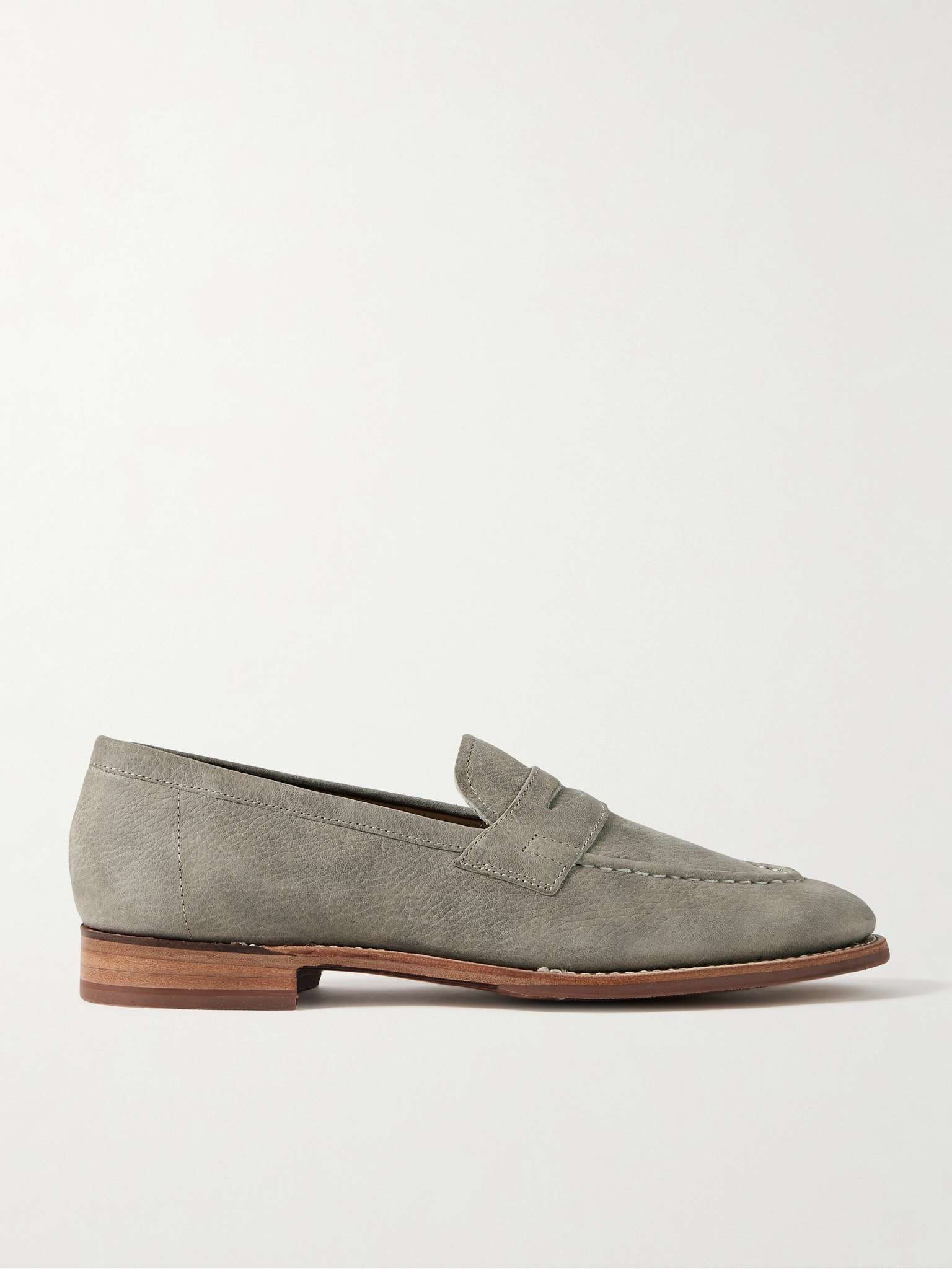 Floyd Full-Grain Nubuck Penny Loafers - 1