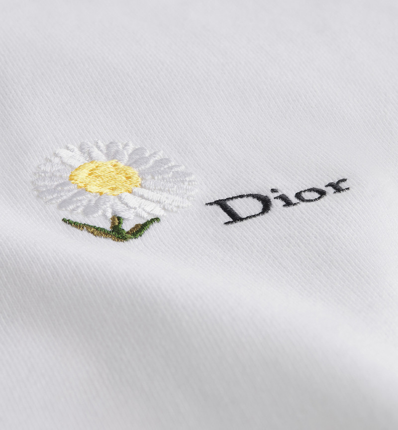 Dior T-Shirt with Daisy Embroidery, Regular Fit outlook