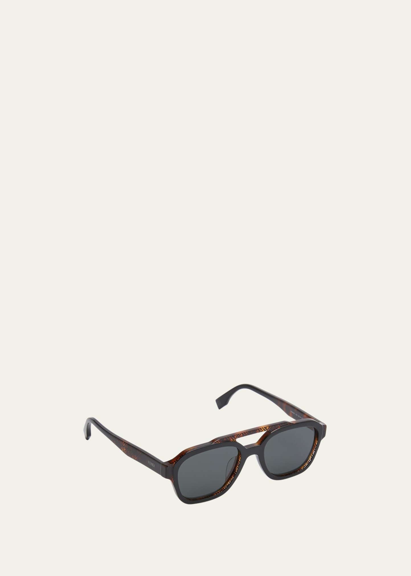 All-Over Logo Acetate Aviator Sunglasses - 1