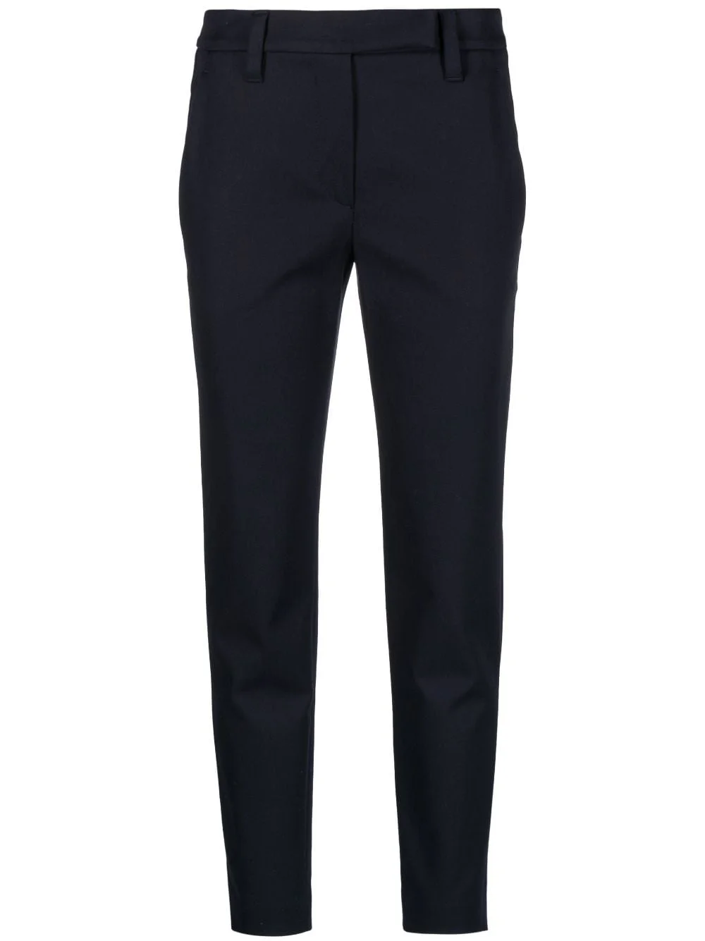 cropped stretch-cotton tailored trousers - 1