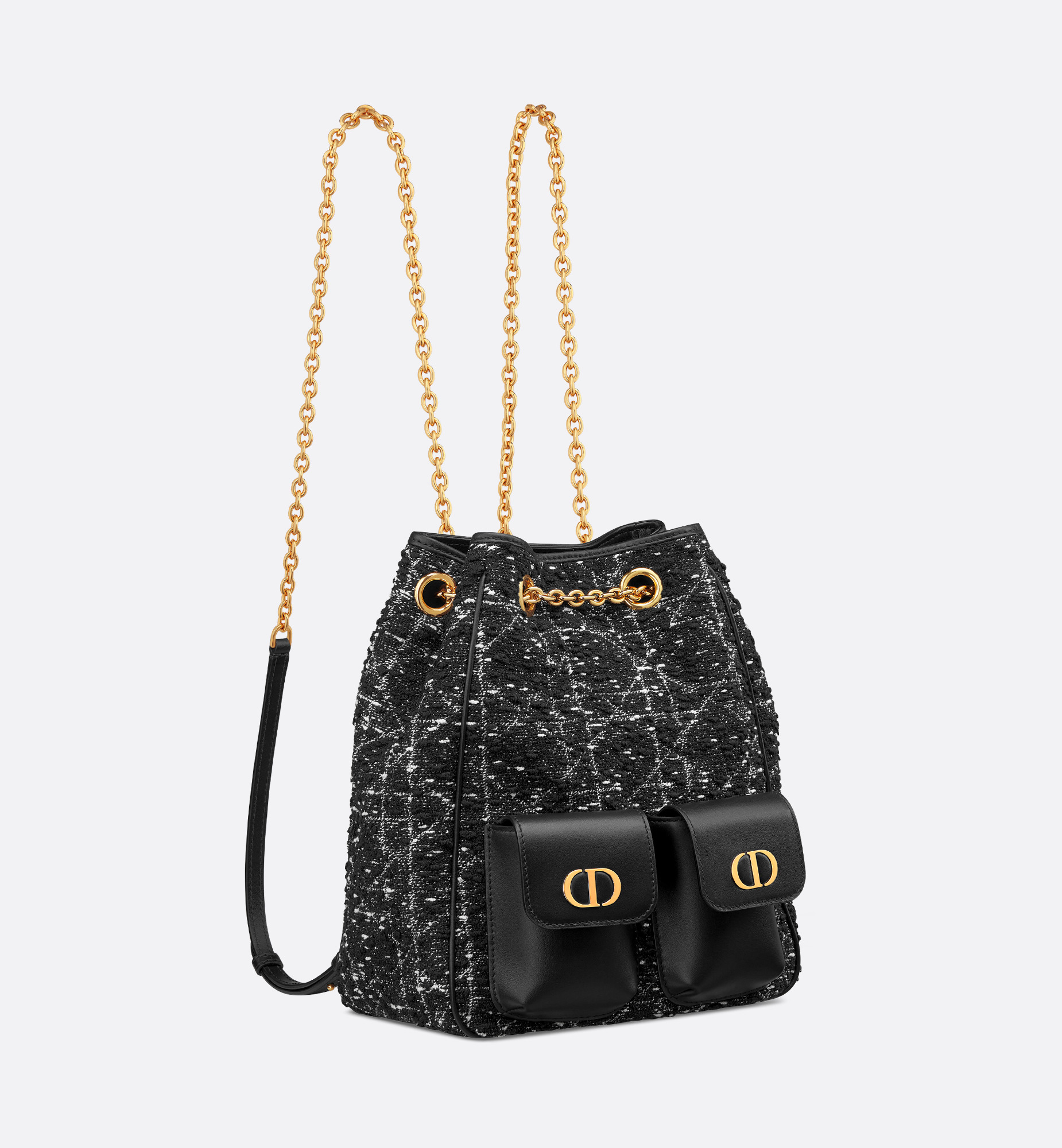 Medium Dior Caro Multicarry Backpack with Chain - 3