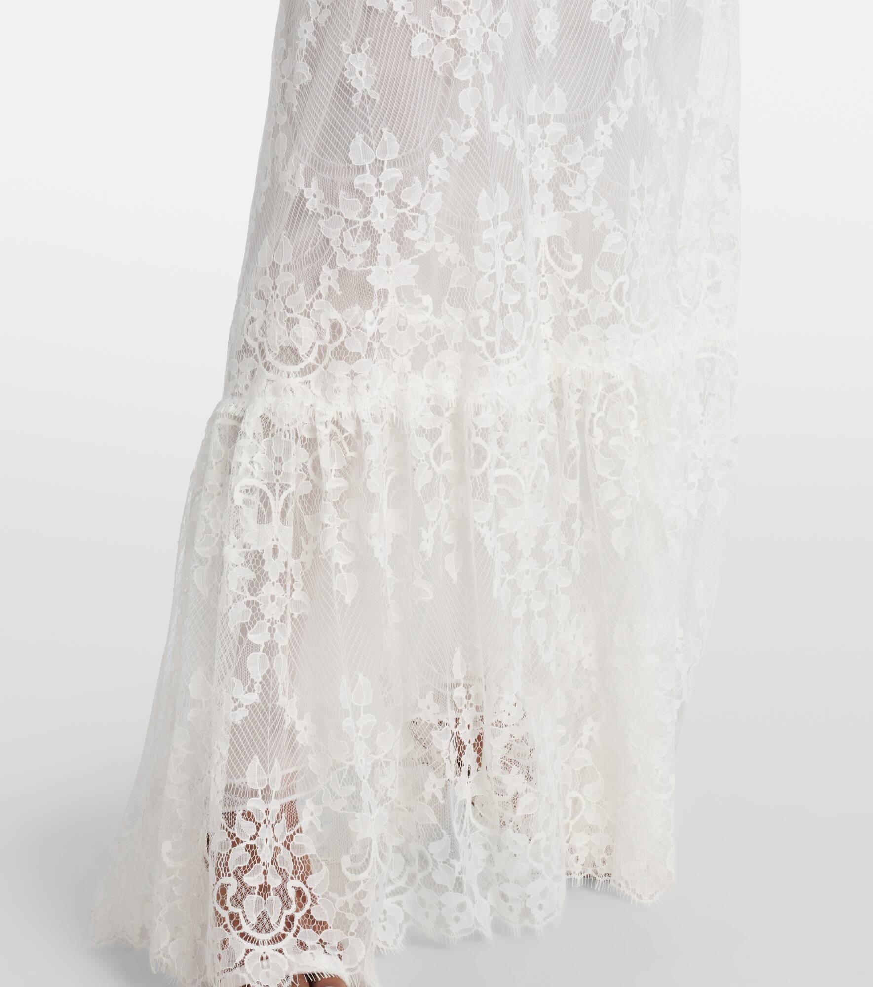 Bridal embroidered cotton-blend maxi dress - 5