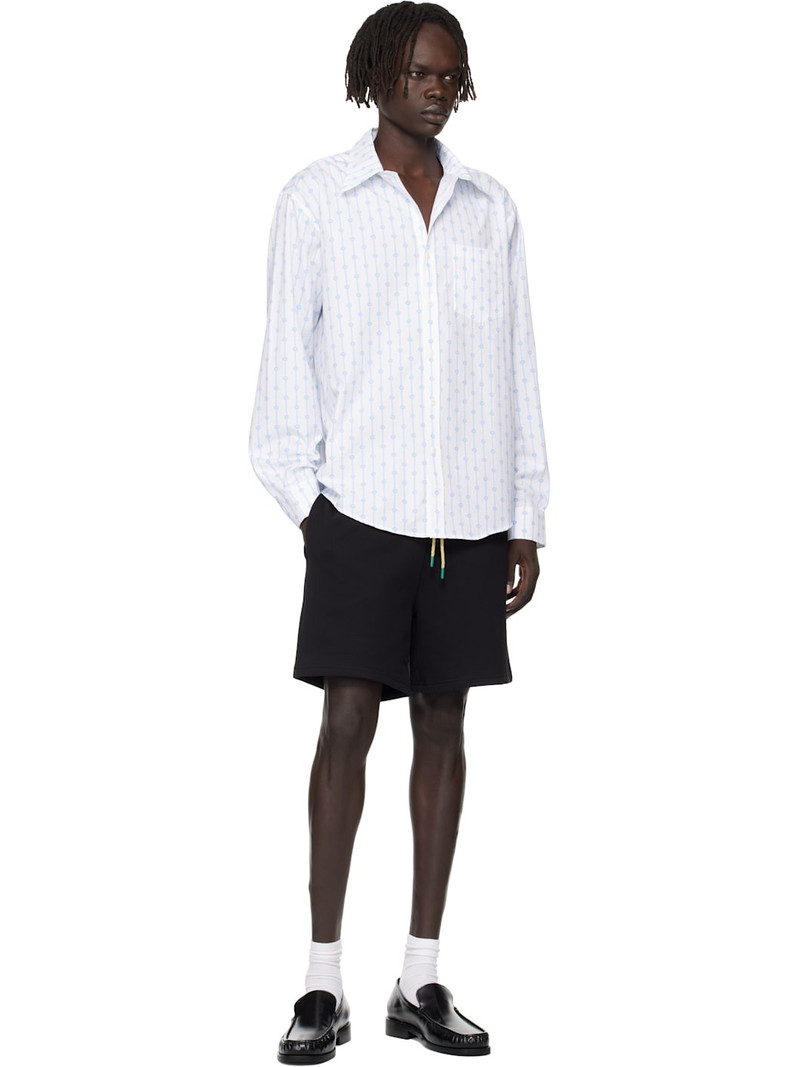 CASABLANCA White Printed Monogram Oxford Shirt outlook