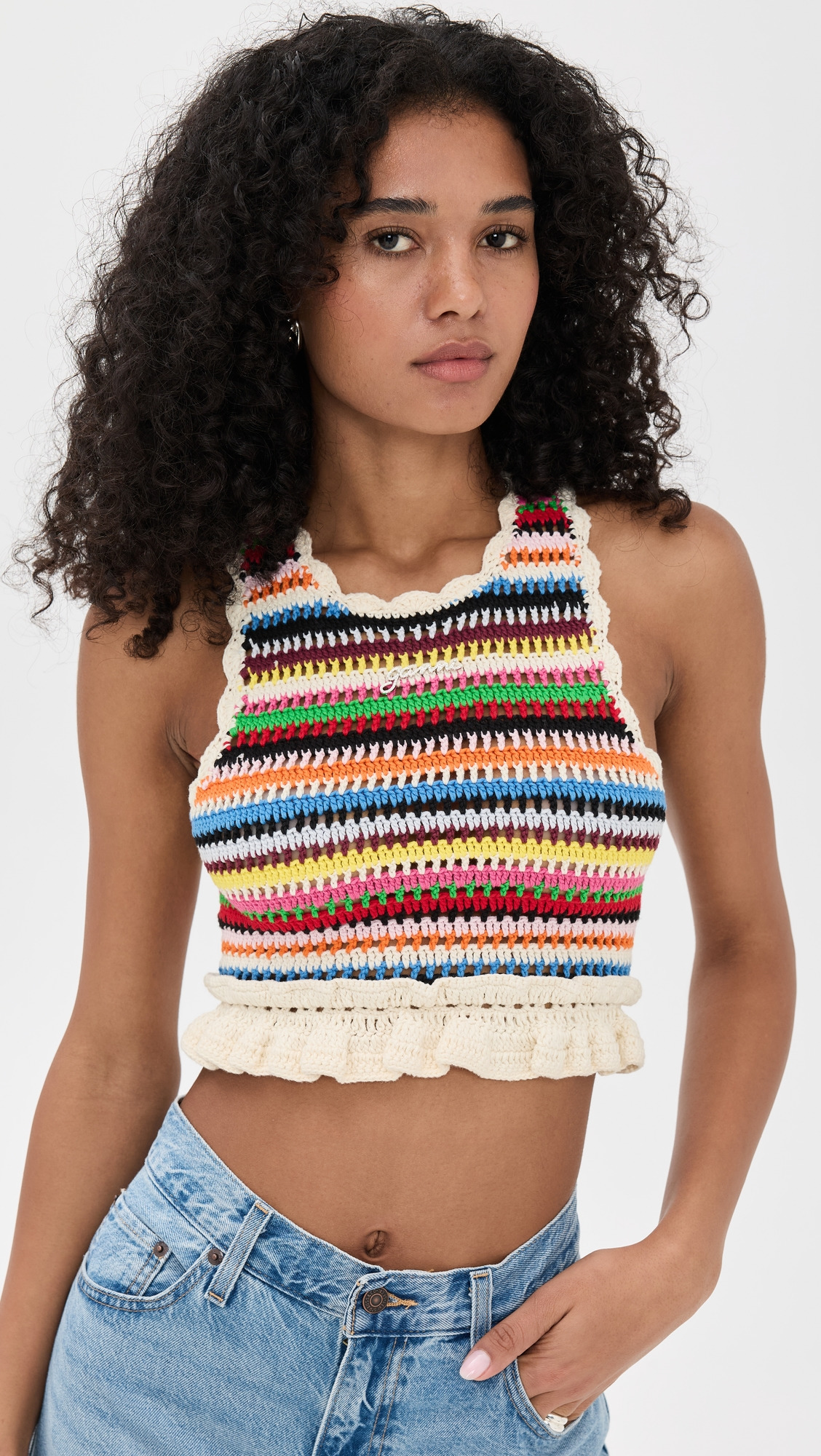 Cotton Crochet Frill Top - 6